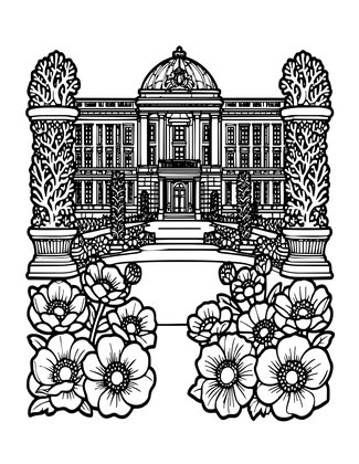 Submarine Garden - Free printable coloring page