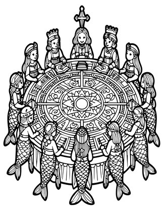 Council Chamber - Free printable coloring page