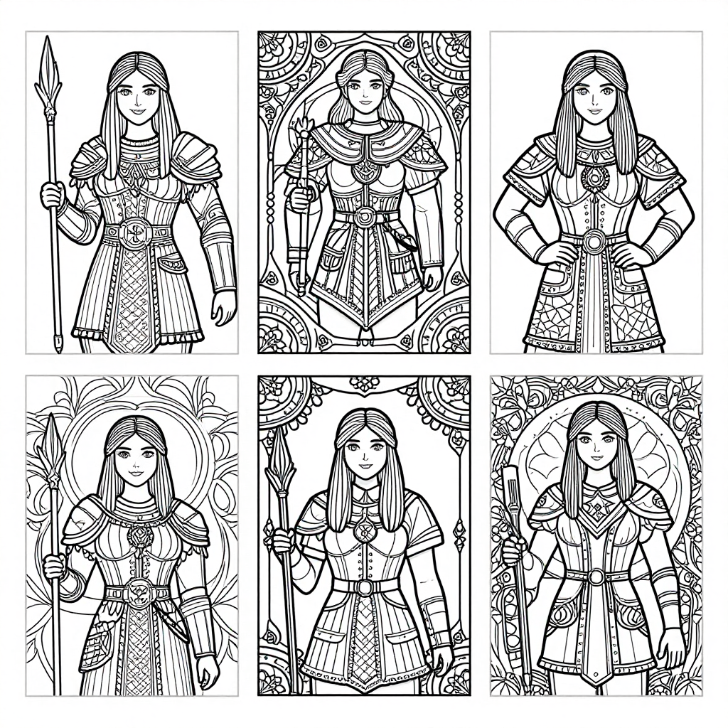 Valkyries coloring pages collection - 30 free printable pages