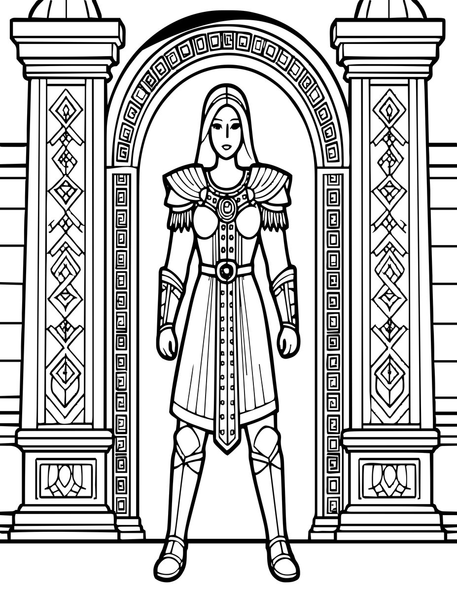 Valhalla Gate - free printable coloring page