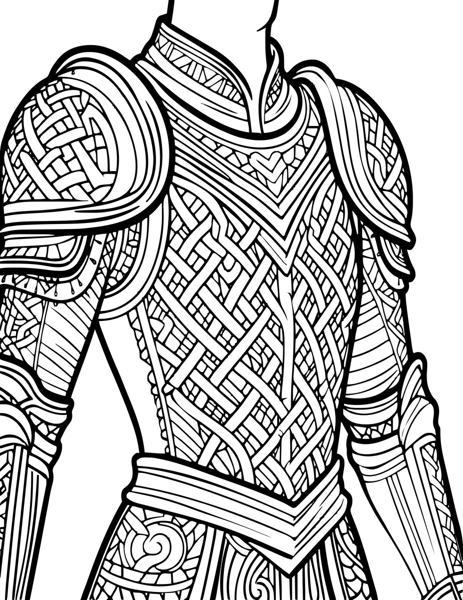 Armor Detail - free printable coloring page