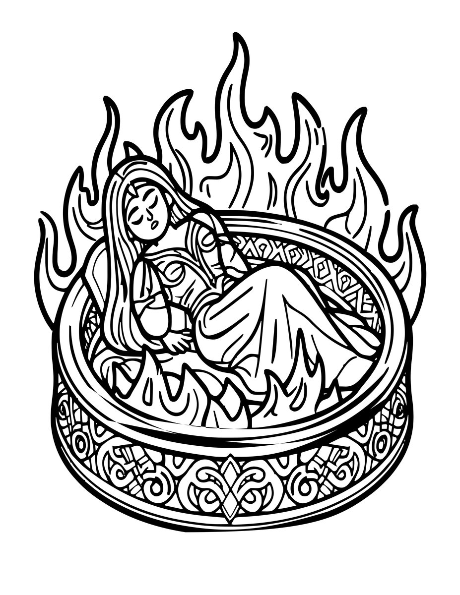 Brynhildr - free printable coloring page