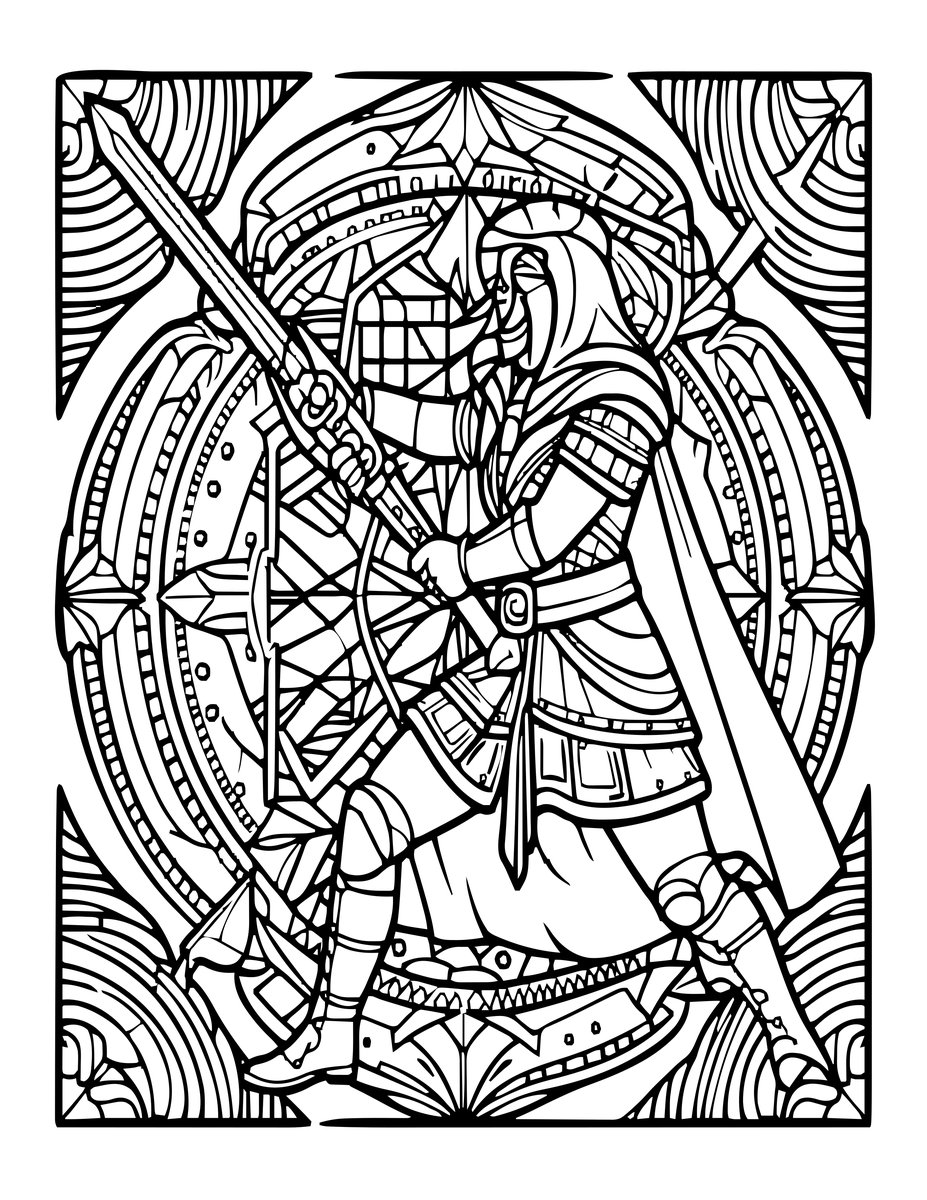 Mjolnir Blessing - free printable coloring page