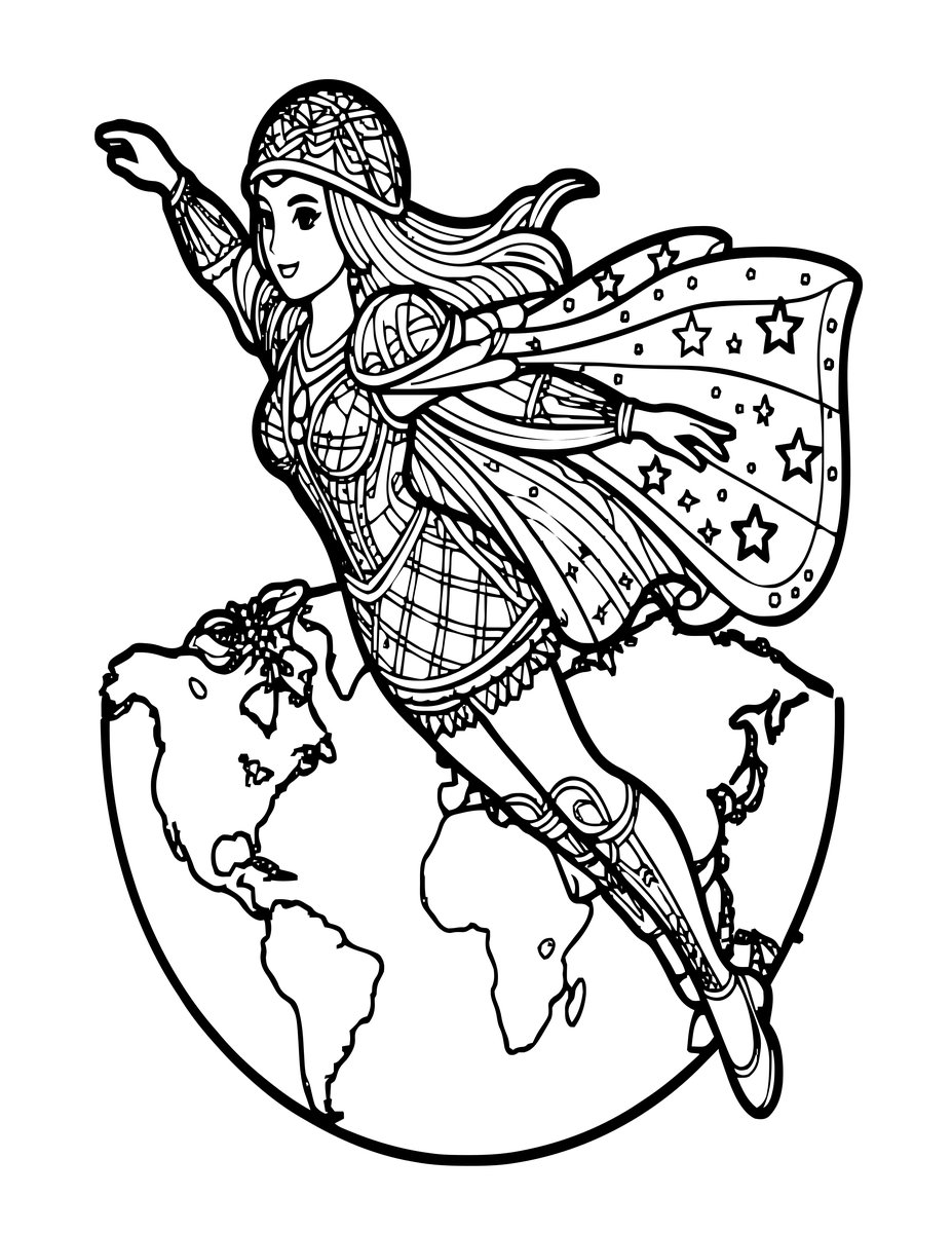 Stars Mantle - free printable coloring page