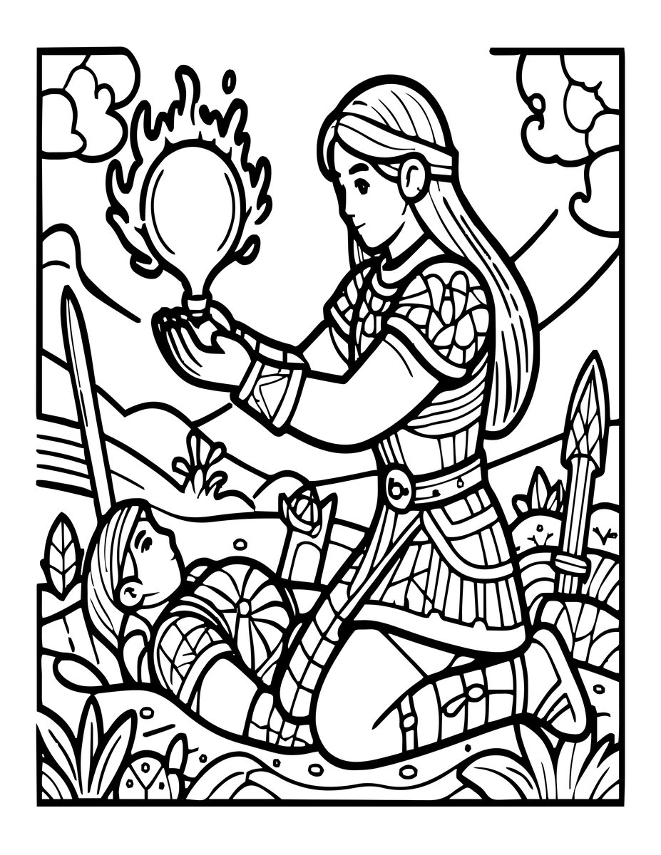 Chooser of Slain - free printable coloring page