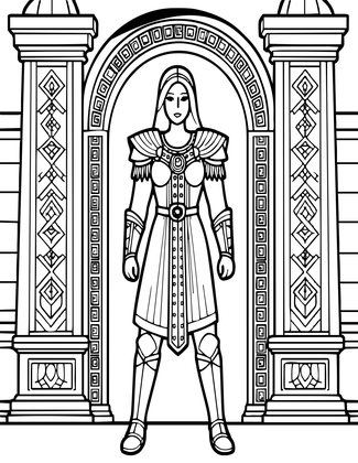 Valhalla Gate - Free printable coloring page