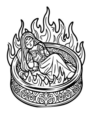 Brynhildr - Free printable coloring page