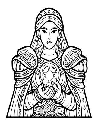Warrior Soul - Free printable coloring page