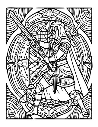 Mjolnir Blessing - Free printable coloring page