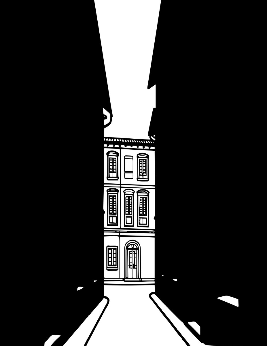 Narrow Calle - free printable coloring page