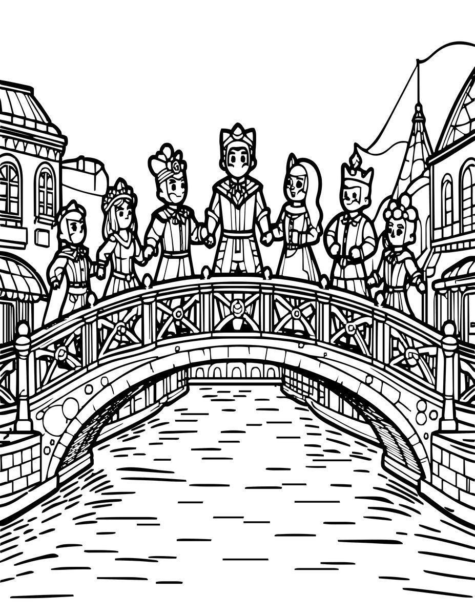 Carnival Parade - free printable coloring page