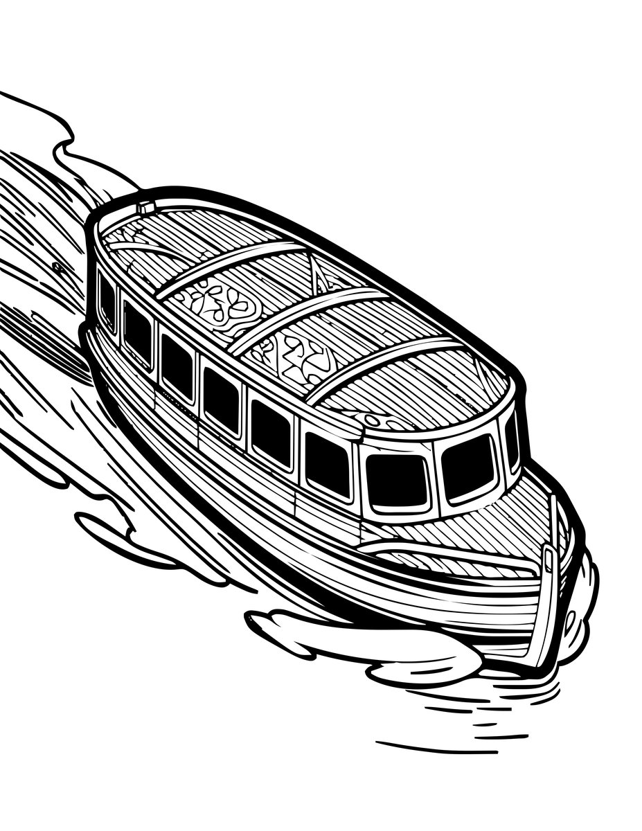 Water Taxi - free printable coloring page
