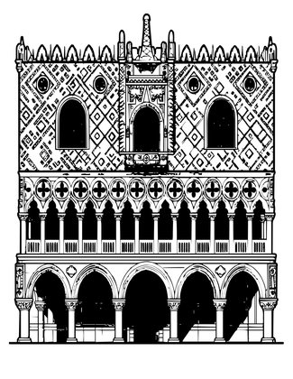 Doge's Palace - Free printable coloring page