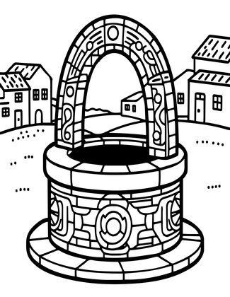 Venetian Well - Free printable coloring page