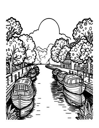 Morning Mist - Free printable coloring page