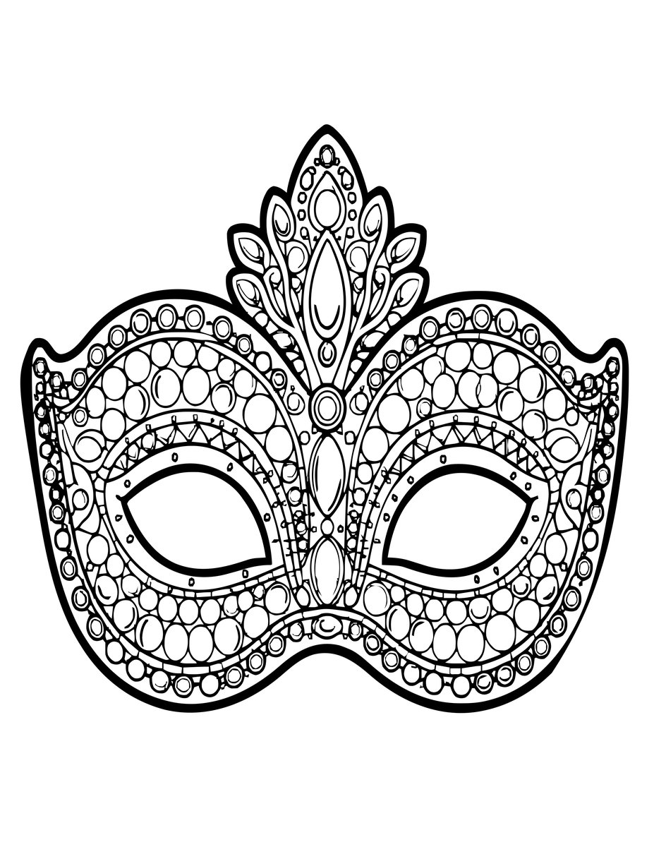 Mirror Mask - free printable coloring page