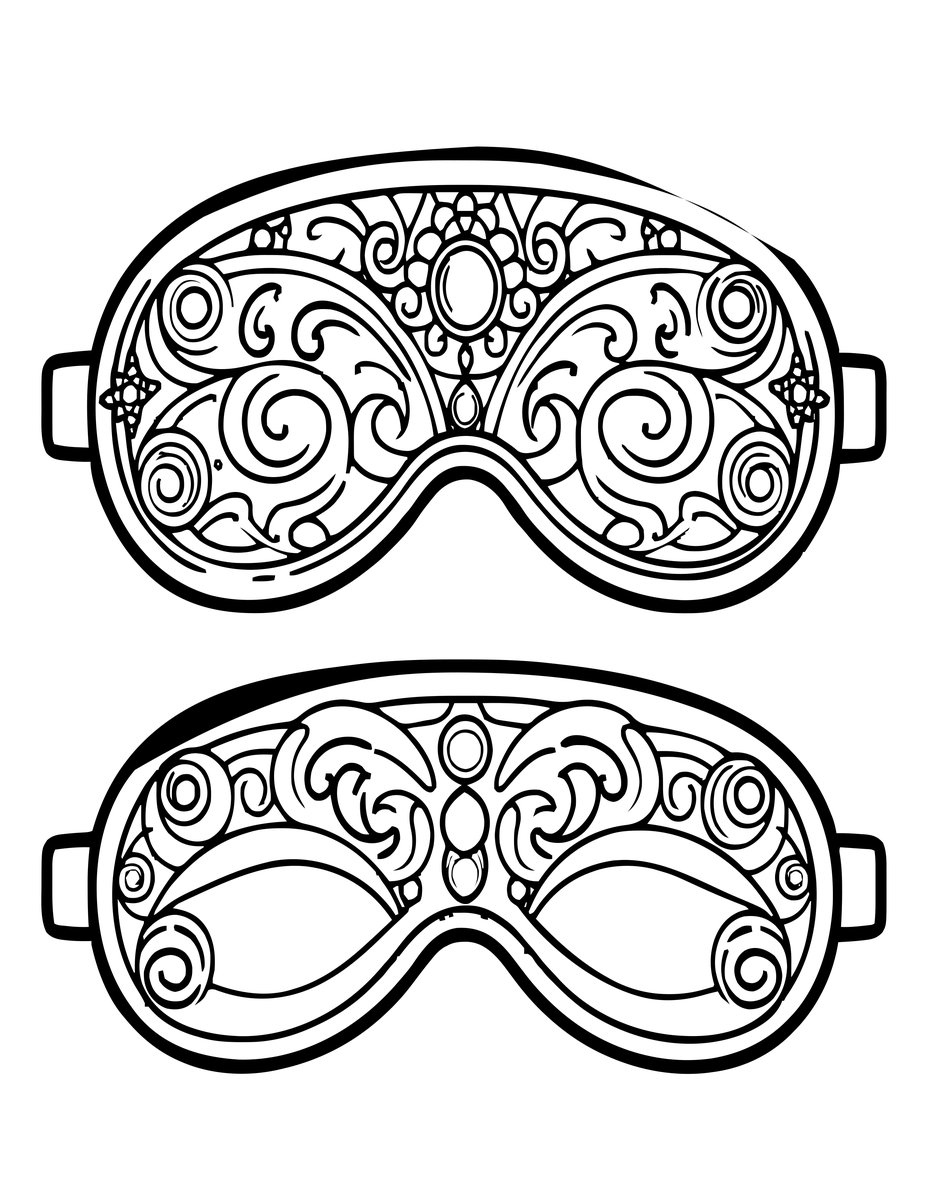 Eye Mask - free printable coloring page