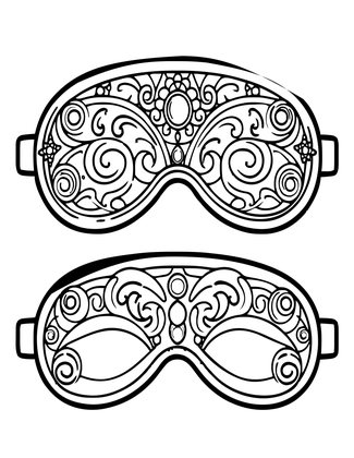 Eye Mask - Free printable coloring page