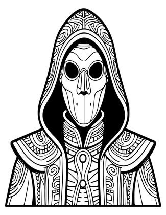 Medico della Peste - Free printable coloring page