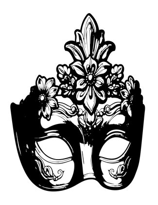 Gold Mask - Free printable coloring page
