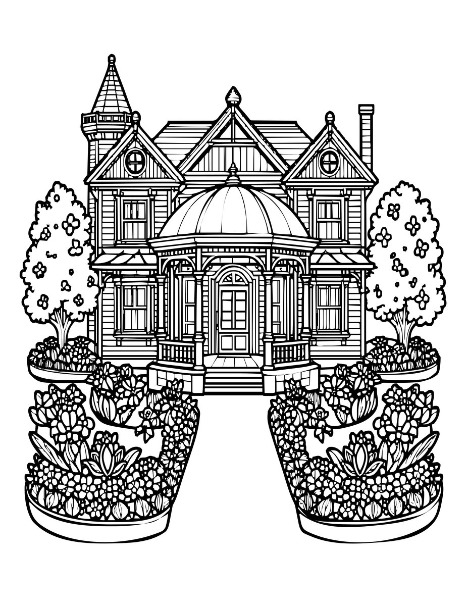 Garden Party - free printable coloring page