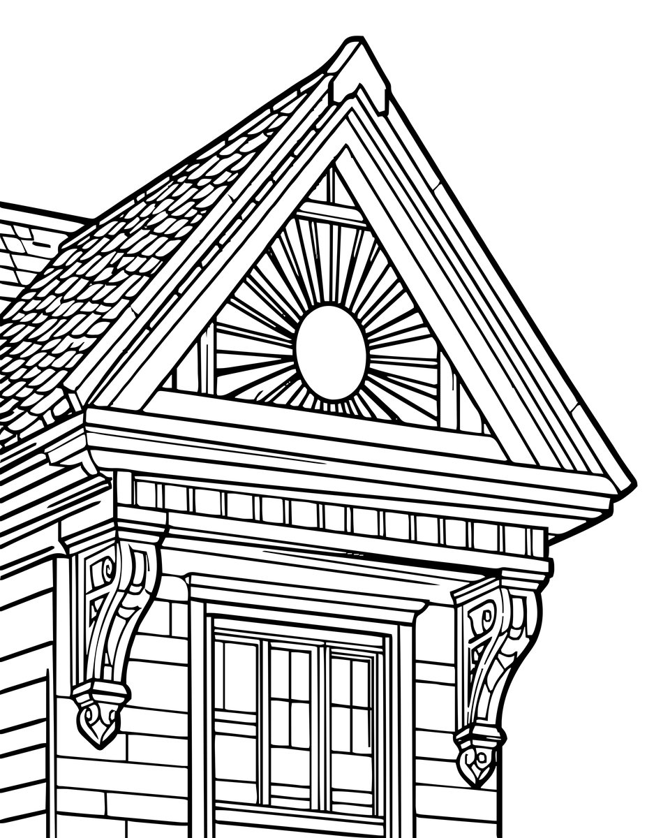 Architectural Detail - free printable coloring page