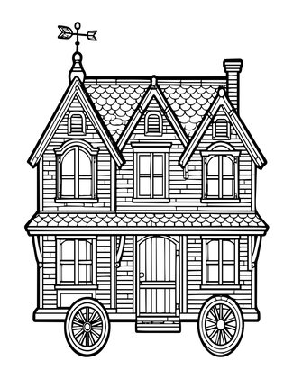 Carriage House - Free printable coloring page