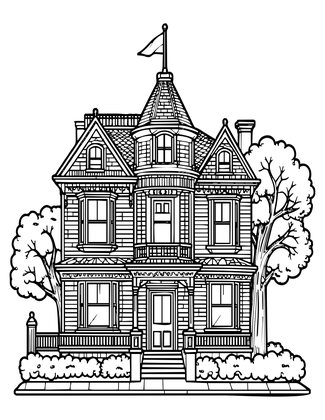 Corner Lot - Free printable coloring page