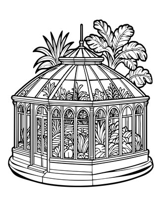 Conservatory - Free printable coloring page