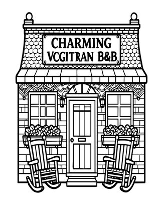 Bed and Breakfast - Free printable coloring page