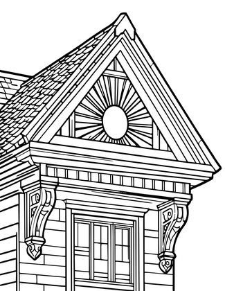 Architectural Detail - Free printable coloring page