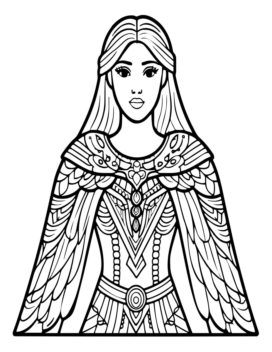 Freya - free printable coloring page