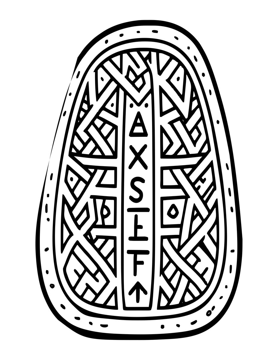 Runic Inscription - free printable coloring page