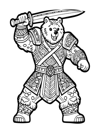 Berserker - Free printable coloring page
