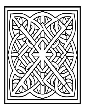 Celtic Norse Knotwork - Free printable coloring page