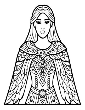 Freya - Free printable coloring page