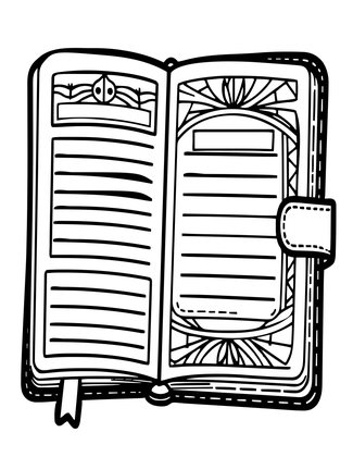 Prescription Book - Free printable coloring page