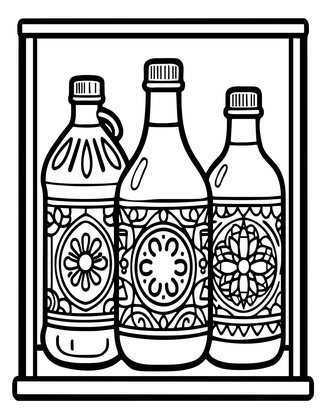 Carboy Bottles - Free printable coloring page