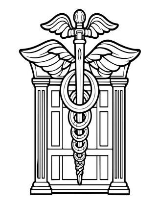 Snake Symbol - Free printable coloring page