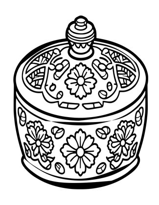 Pill Box - Free printable coloring page