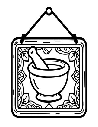 Trade Sign - Free printable coloring page