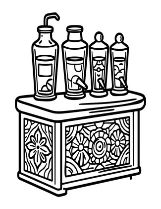 Soda Fountain - Free printable coloring page