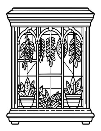 Window Display - Free printable coloring page