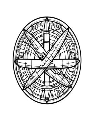 Spherical Astrolabe - Free printable coloring page