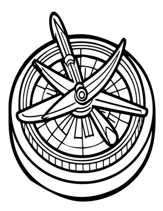 Astrolabe Engraving - Free printable coloring page