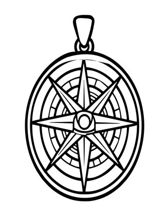 Miniature Astrolabe - Free printable coloring page