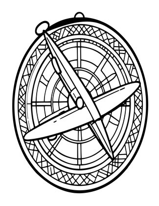 Astrolabe Gift - Free printable coloring page