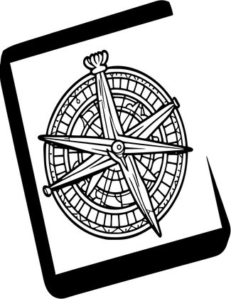 Astrolabe Display Case - Free printable coloring page