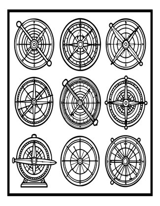 Astrolabe Collection - Free printable coloring page