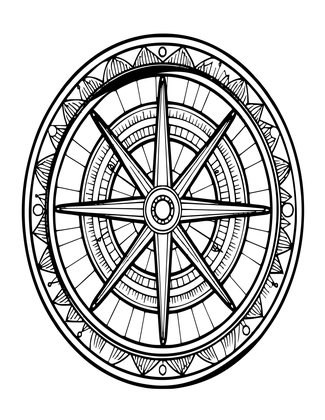 Astrolabe Detail - Free printable coloring page